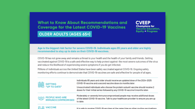 What to Know About Recommendations and Coverage for Updated COVID-19 Vaccines: Older Adults (Ages 65+)