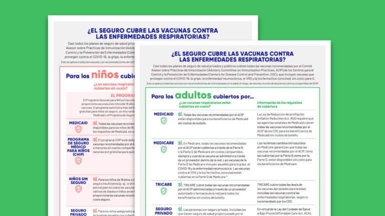 ¿El seguro cubre las vacunas contra las enfermedades respiratorias?