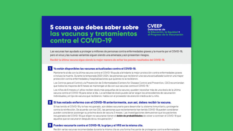 5 cosas que debes saber sobre las vacunas y tratamientos contra el COVID-19