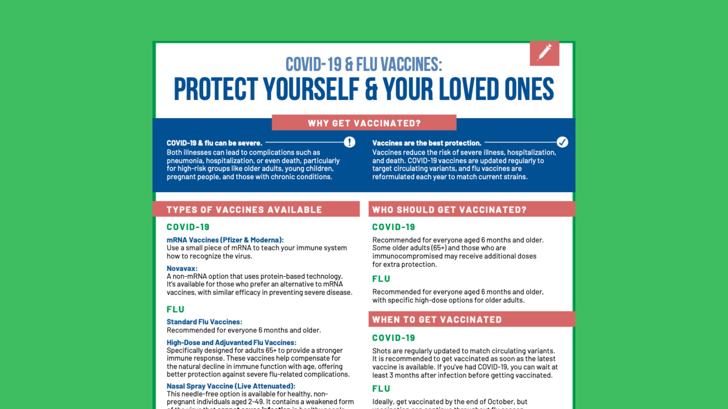 COVID-19 & Flu Vaccines: Protect Yourself & Your Loved Ones