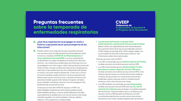 Preguntas frecuentes sobre la temporada de enfermedades respiratorias