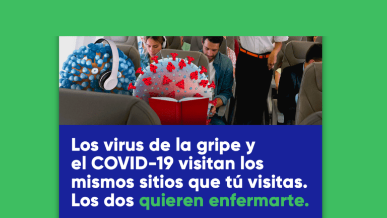 Pósters: Mantente al día con las vacunas contra el COVID-19 y la gripe