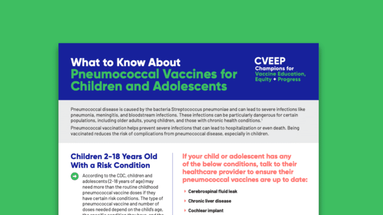 What to Know About Pneumococcal Vaccines for Children and Adolescents