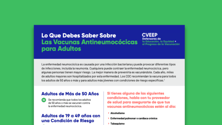 Lo que debes saber sobre las vacunas antineumocócicas para adultos