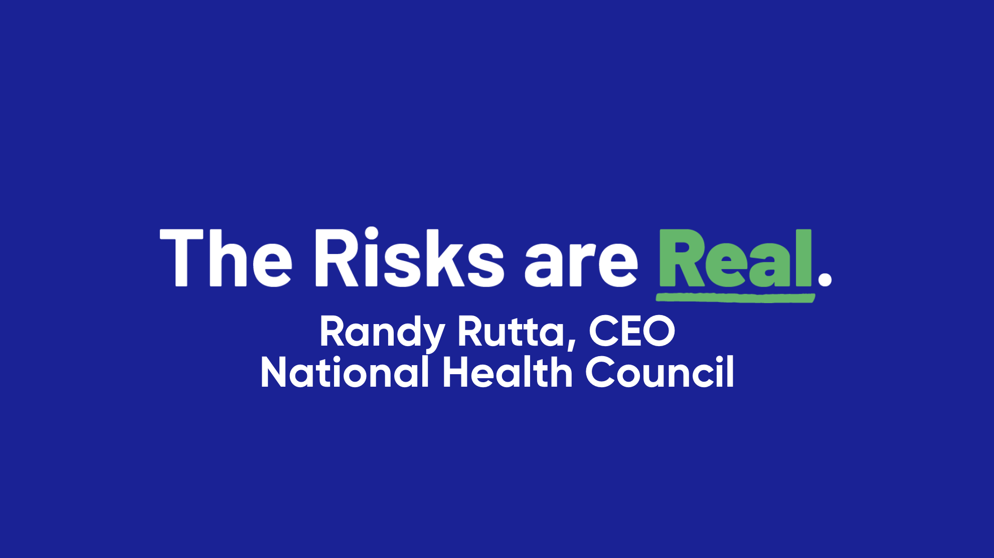 Randy Rutta The Risks are Real: Randy Rutta - CVEEP