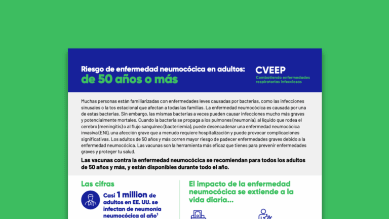 Riesgo de enfermedad neumocócica en adultos de 50 años o más
