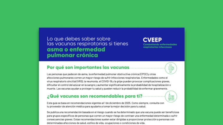Lo que debes saber sobre las vacunas respiratorias si tienes asma o enfermedad pulmonar crónica