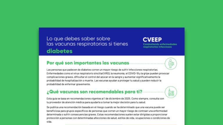 Lo que debes saber sobre las vacunas respiratorias si tienes diabetes