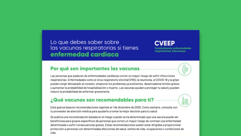 Lo que debes saber sobre las vacunas respiratorias si tienes enfermedad cardíaca
