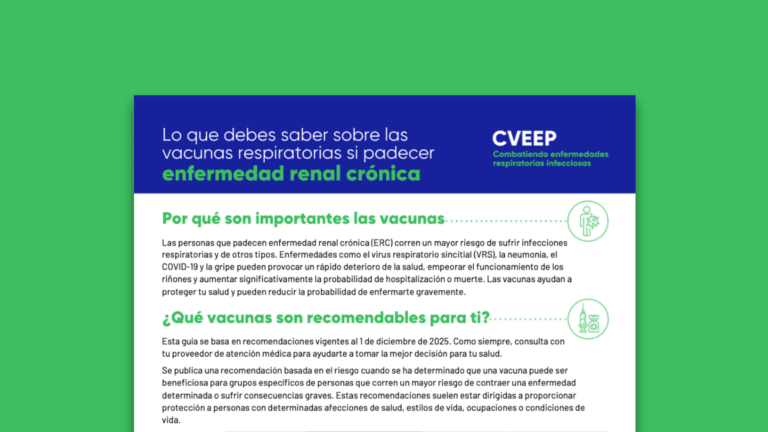 Lo que debes saber sobre las vacunas respiratorias si padecer enfermedad renal crónica