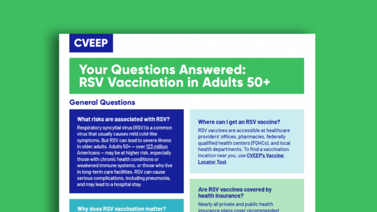 Your Questions Answered: RSV Vaccination in Adults 50+