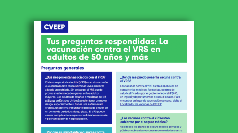 Tus preguntas respondidas: La vacunación contra el VRS en adultos de 50 años y más