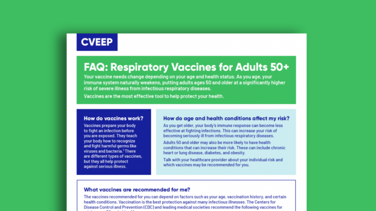FAQ: Respiratory Vaccines for Adults 50+