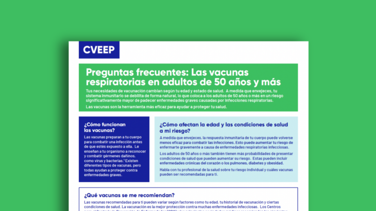 Preguntas frecuentes: Las vacunas respiratorias en adultos de 50 años y más